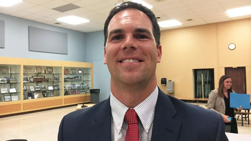 Nate Baker was approved as the Wayne High School athletic director by the Huber Heights City Schools board in July 2019. Baker sent the community an announcement about a Huber Heights football coach testing positive for the coronavirus. MARC PENDLETON / STAFF