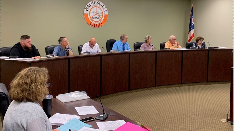 Waynesville Village Council discuss the proposed short-term rental ordinance in 2021. On Tuesday, Feb. 21, 2023, council approved an ordinance to reduce the income tax withholding penalty against the Wayne Local Schools from 50% to 15%. ED RICHTER/FILE PHOTO