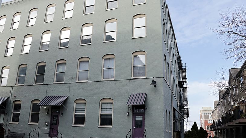 Located within the historic warehouse district of downtown Dayton, the 1,470-sq.-ft. unit is located on the second floor. The building has a lobby entrance with shared stairwell and elevator to the other levels. CONTRIBUTED PHOTO BY KATHY TYLER