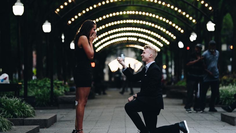 Grace Norman and Evan Taylor get engaged. Contributed photo