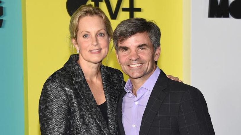 In this Oct. 28, 2019, file photo, Ali Wentworth, left, and her husband, George Stephanopoulos, attend the world premiere of Apple TV's "The Morning Show" in New York.