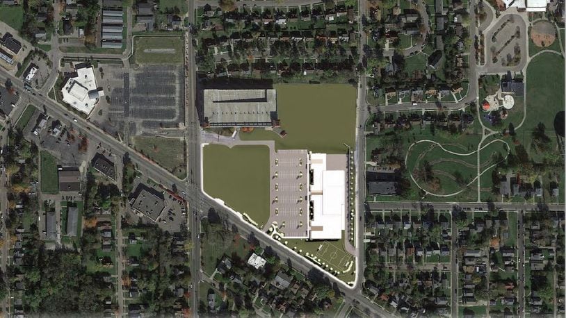 A proposed site plan for a new facility and parking lot for the YMCA of Greater Dayton and other groups on the former Good Samaritan Hospital property. CONTRIBUTED