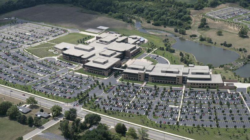 Aerial shot of the Reynolds and Reynolds Kettering campus. FILE