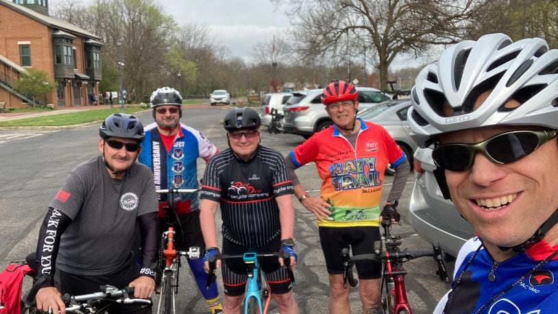 Veteran Tim Traub (right) has founded a local chapter of Project Hero, which aims to help veterans and first responders through bicycling. CONTRIBUTED