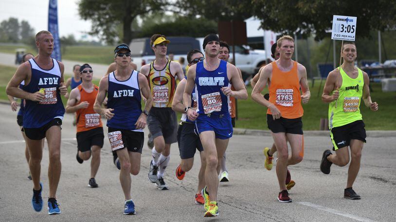 More than 13,000 runners participated in the 5K, 10K, half and full marathons during Air Force Marathon weekend in 2018. Runners in 2019 will enjoy redesigned courses and additional events to improve their race weekend experience. (U.S. Air Force photo/Senior Airman Holly Ardern)