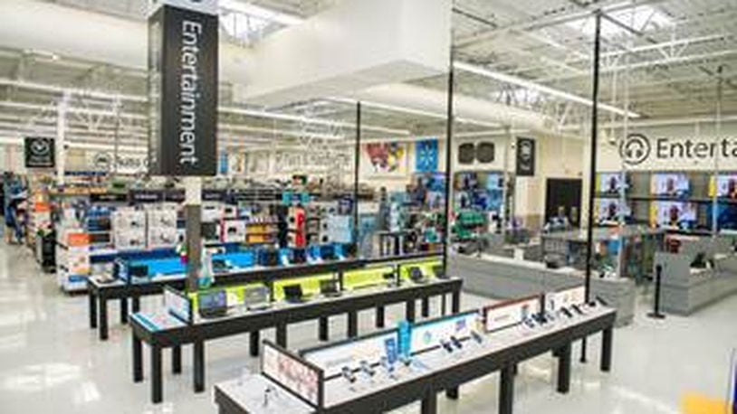 The Clayton Walmart will feature a new electronics department with interactive displays.