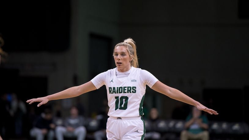 Wright State's Alexis Hutchison scored 23 points in Monday's season-ending loss to Cleveland State in the Horizon League semifinals. Wright State Athletics photo
