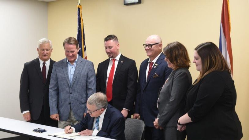 Gov. Mike DeWine has signed House Bill 99, allowing teachers and other school personnel to carry guns in the classroom, he announced Monday. CONTRIBUTED