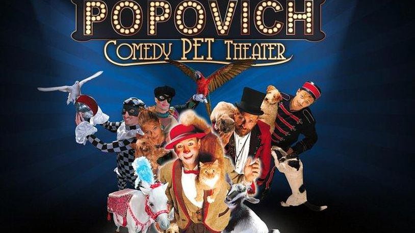 Popovich Comedy Pet Theater will perform Feb. 18 at the Arbogast Center in Troy. CONTRIBUTED