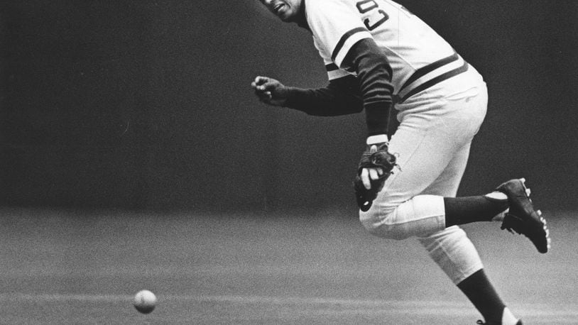 Cincinnati Reds shortstop Dave Concepcion chases a ground ball during a 1983 game. FILE PHOTO