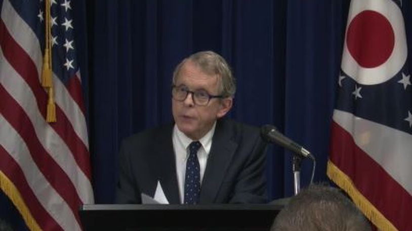 Ohio Attorney General Mike DeWine discusses the shortage of foster families as the opioid crisis forces more children into the child welfare system. He held a press conference in Columbus on Aug. 24, 2017.