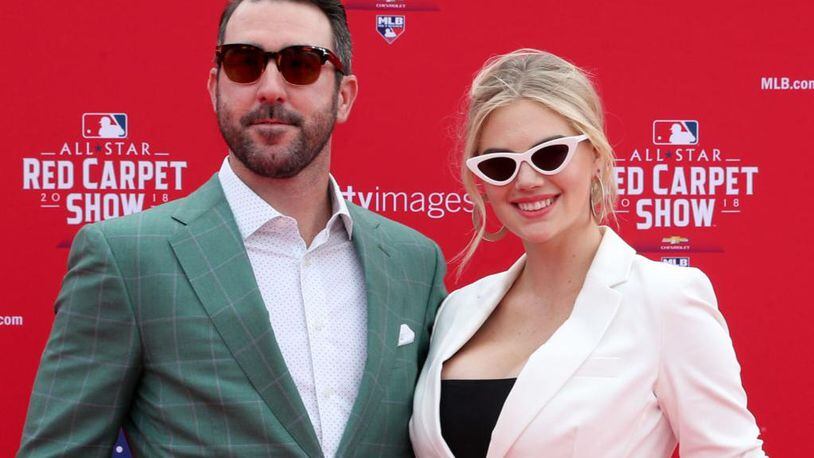 Justin Verlander and wife Kate Upton hosted an event for raising awareness for dog adoption.