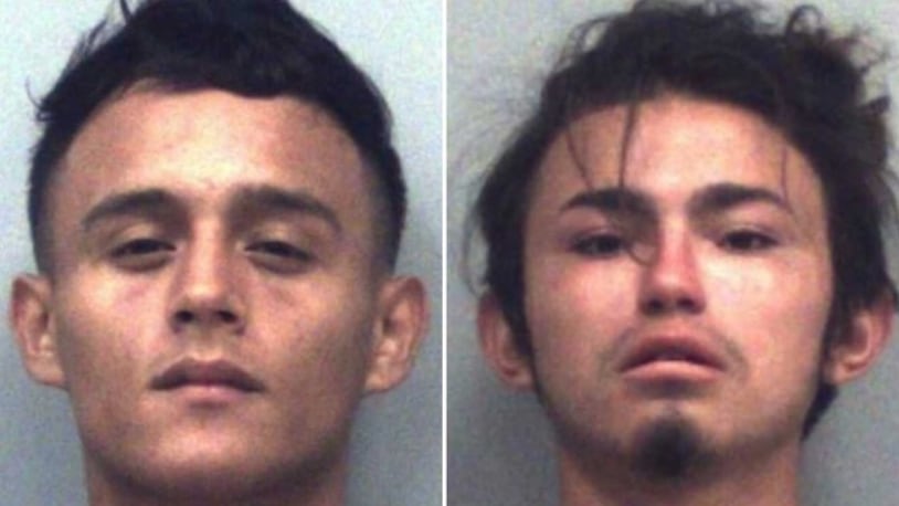 Francisco Palencia (left) and Josue Ramirez (right) have been charged with home invasion, rape, aggravated sodomy, kidnapping, aggravated battery and cruelty to children in connection with a May assault. An unidentified 15-year-old female suspect has also been arrested and charged with the same offenses.