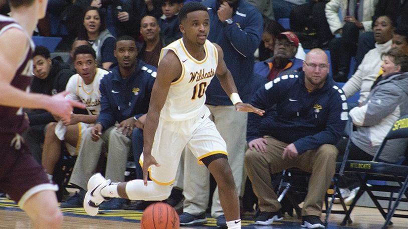 Senior point guard Michael Wallace returned to the floor for Springfield in Friday night’s 48-33 home victory over Lebanon. Wallace did not start but played about half the game with six points and no turnovers. Jeff Gilbert/CONTRIBUTED