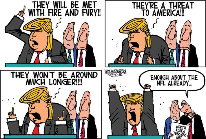 Week in cartoons: Trump, football, and more