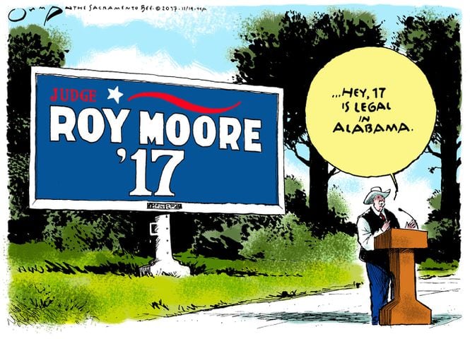 Week in cartoons: Roy Moore, Jeff Sessions and more