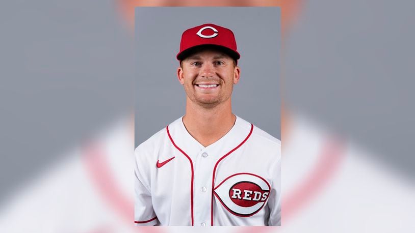 This is a 2023 photo of shortstop Matt McLain of the Cincinnati Reds baseball team. This image reflects the Reds active roster as of Tuesday, Feb. 21, 2023, when this image was taken. (AP Photo/Ross D. Franklin)