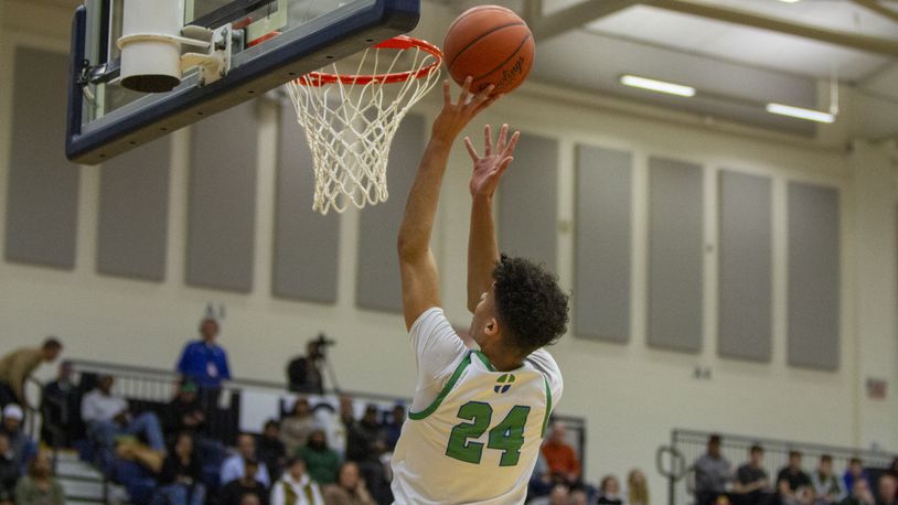 Chaminade Julienne's B.B. Washington shoots for two of his season-high 21 points in the Eagles' 62-55 loss to Pace Academy on Saturday night at Trent Arena. CONTRIBUTED/Jeff Gilbert