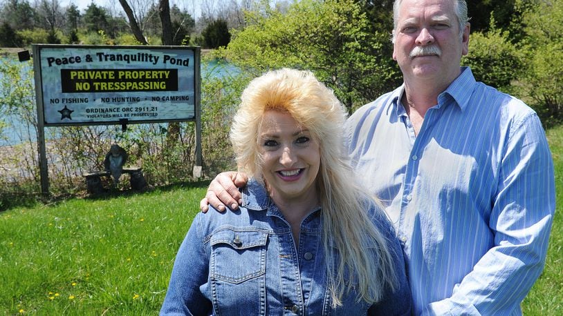 Community Gem Cindy Davidson with her husband Scott run a nonprofit called Peace & Tranquility Pond. MARSHALL GORBY\STAFF