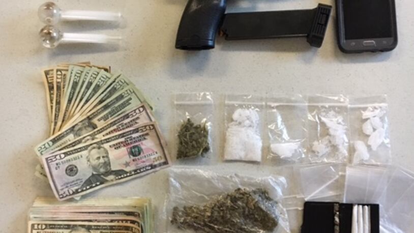Items recovered from the Darke County sheriff's office during a drug bust at a Gettysburg apartment Monday afternoon. Darke County sheriff's office/Contributed
