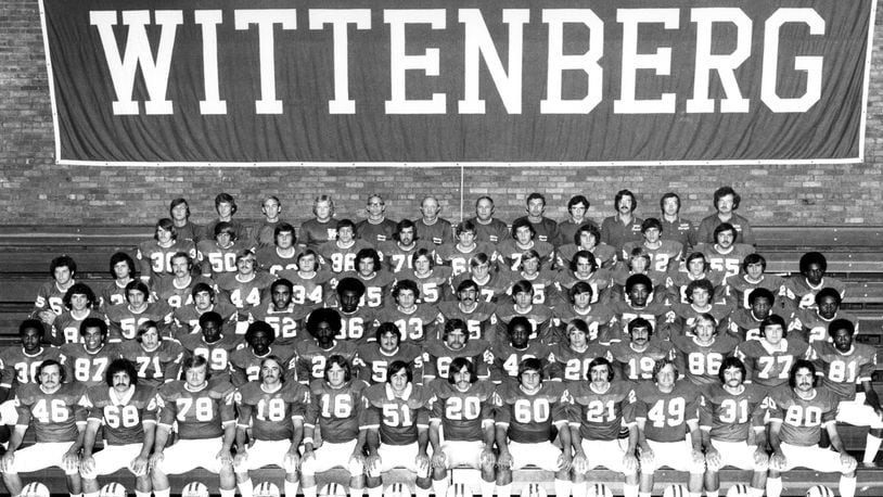 Wittenberg's 1973 Division III national championship football team. Wittenberg Athletics photo