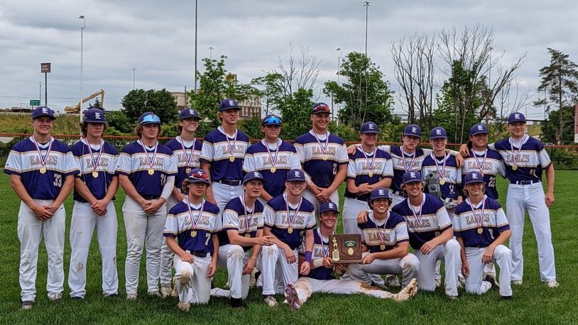 The 2022 Eaton High School baseball team won a district title in Division II (Photo contributed by Eaton HS athletics).