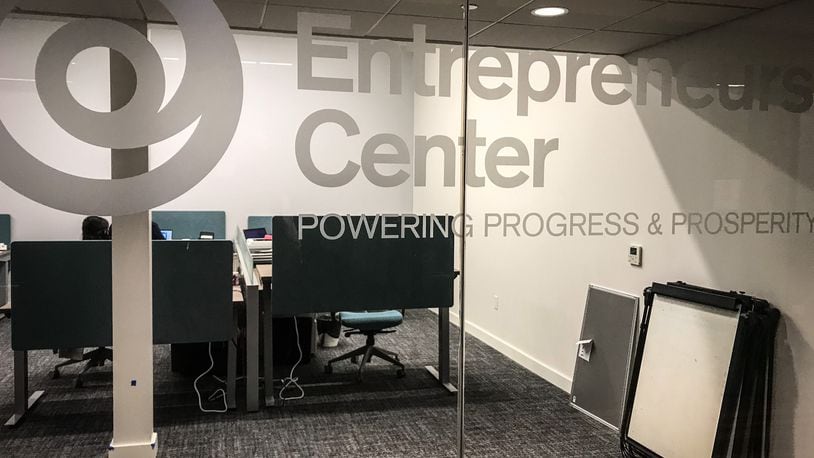 The Entrepreneurs' Center has thrived in the past 11 months and has recently moved from East Monument to the Dayton Arcade.