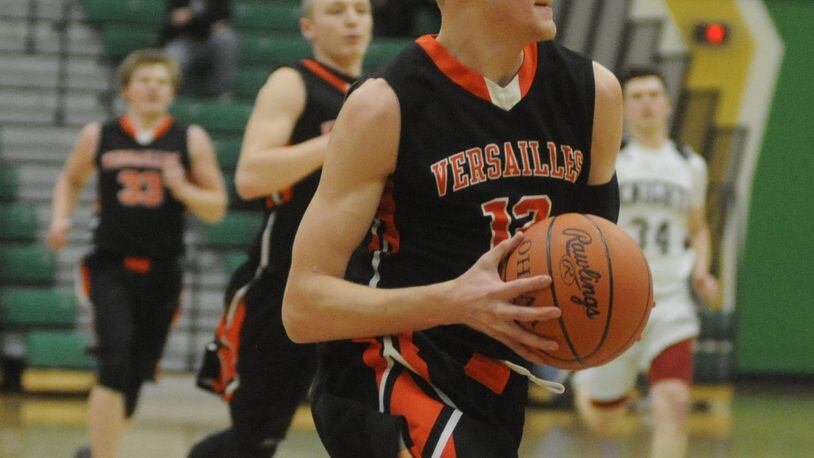 Versailles’ Justin Ahrens was a D-III co-player of the year. MARC PENDLETON / STAFF