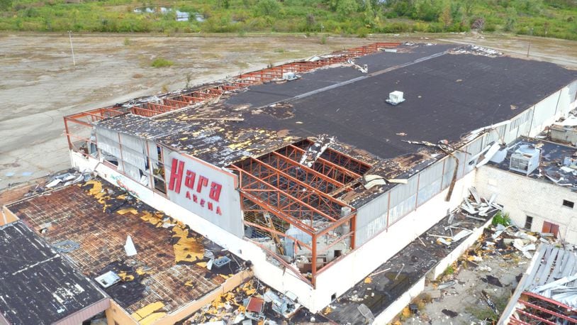 Hara Arena in Trotwood was heavily damaged by the Memorial Day tornado.