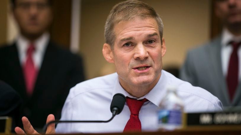 FILE -- Rep. Jim Jordan (R-Urbana).  A news report accusing Jordan of ignoring accusations of sexual abuse as a wrestling coach at Ohio State University has left a cloud over the powerful congressman as conservative activists put him forward as potentially the next speaker of the House. (Al Drago/The New York Times)