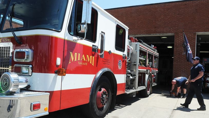Miami Valley Fire District Station 55 is one of the four fire stations that could be replaced if voters in Miamisburg and Miami Twp. approve an 11-mill tax levy this November. MARSHALL GORBY/STAFF