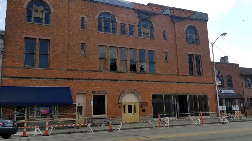 The proposal to demolish the three-story building at 112-118 W. Main St. in Troy that was damaged during the January tornado that struck downtown Troy was tabled Oct. 14 by the planning commission. CONTRIBUTED BY NANCY BOWMAN