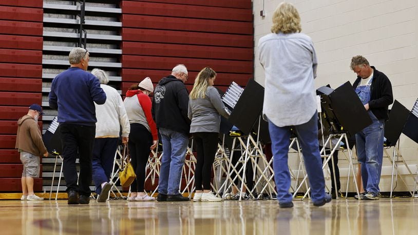Voters cast their ballots on Election Day Tuesday, Nov. 8, 2022 at Ross Middle School. NICK GRAHAM/STAFF