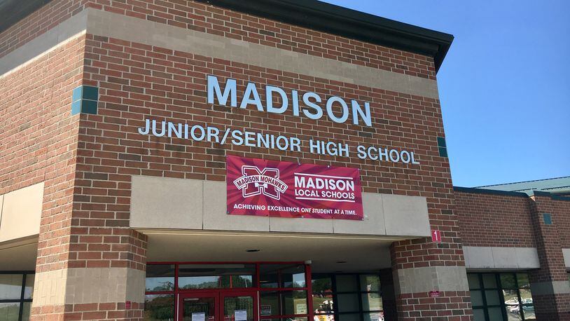 Madison Schools are on lock down past their normal class dismissal time today as police search for a suspect with a knife near the Butler County district’s K-12 campus.(File Photo/Journal-News)