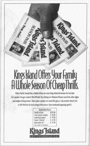Kings Island vintage ads
