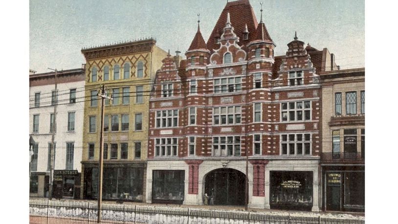 A postcard with an image of the Dayton Arcade. DAYTON METRO LIBRARY