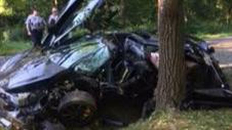 A driver crashed his McLaren 720s 24 hours after buying it. (Photo: Fairfax Police/Facebook)