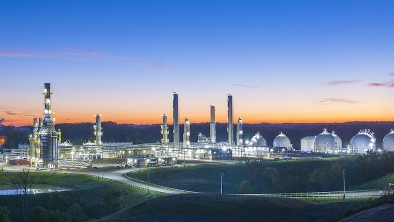 The MarkWest Energy Partners natural gas processing and storage operation near Cadiz is about 60 miles south of Canton, Ohio. Courtesy of Marathon Petroleum Corp.