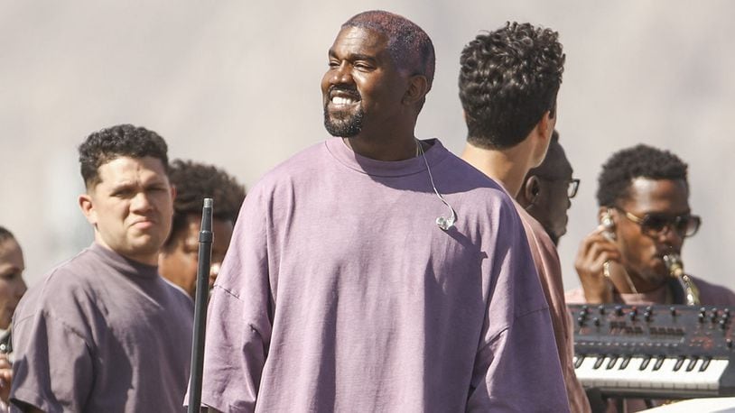 Kanye West brought his Sunday Service to New Birth Missionary Baptist Church in Lithomia, Georgia, on Sunday (not pictured).