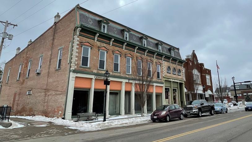 Developers hope to turn the Benkin Building in Tipp City into a pizzeria and arcade-style entertainment venue. AIMEE HANCOCK / STAFF