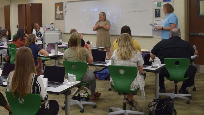 New staffers in the Northmont school district take part in orientation day in early August, 2021. CONTRIBUTED PHOTO