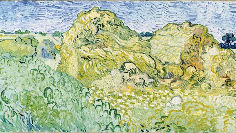 Vincent van Gogh, "Champ aux meules de ble (Field with Stacks of Grain)" (1890)