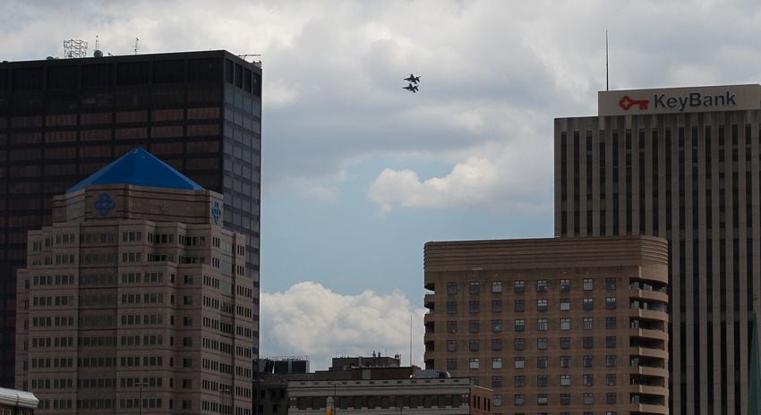 PHOTOS: Ohio National Guard performs flyover to honor health care workers