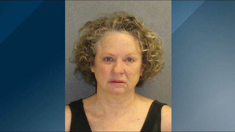 Florida resident Julie Edwards is pictured in this mug shot after her arrest for threatening to send the Ku Klux Klan after an African-American sheriff’s deputy.