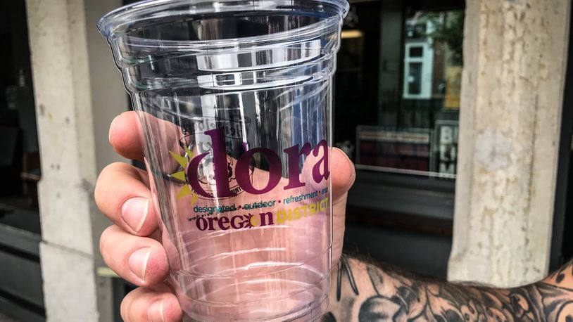The new outdoor drinking cup for the Oregon District for labor Day weekend.