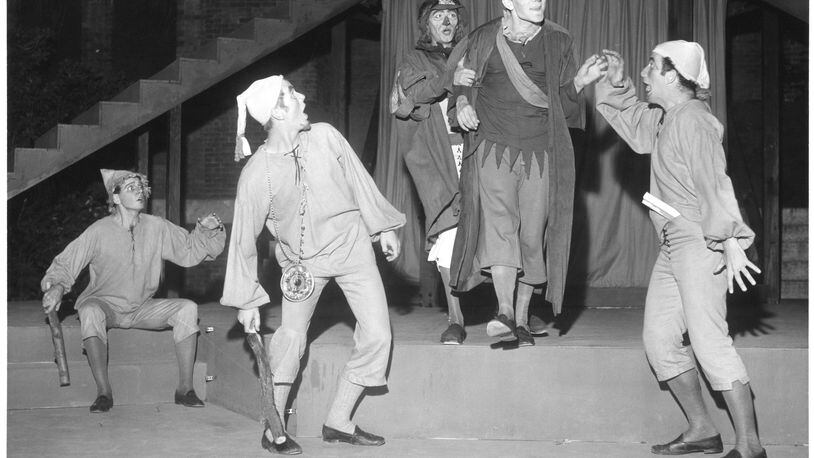 This photo was taken at the 1956 Antioch Shakespeare Festival production of “Much Ado about Nothing.” CONTRIBUTED BY ANTIOCHIANA, ANTIOCH COLLEGE.