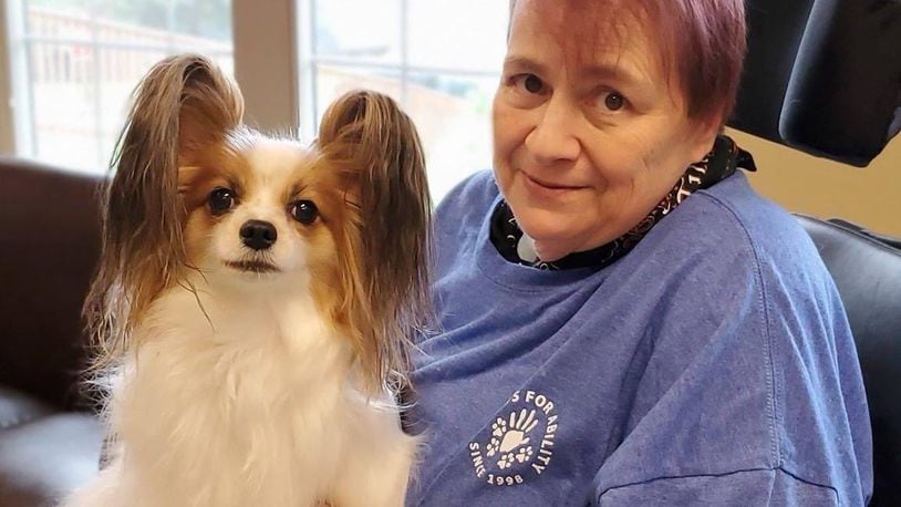 After more than 20 years of placing service dogs with people with disabilities, Karen Shirk, 60, is now the president of the Dayton chapter of PFLAG, which offers support, education and advocacy for LGBTQ+ individuals, allies and issues.