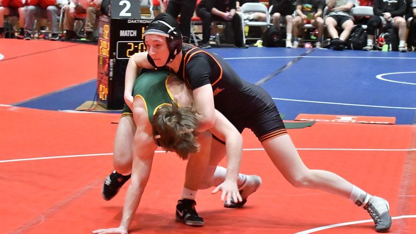 Beavercreek senior Kaileigh Nuessgen is seeded No. 3 in the 131-pound weight class at this weekend’s inaugural high school girls state wrestling championships at Hilliard Davidson High School. Greg Billing / Contributed