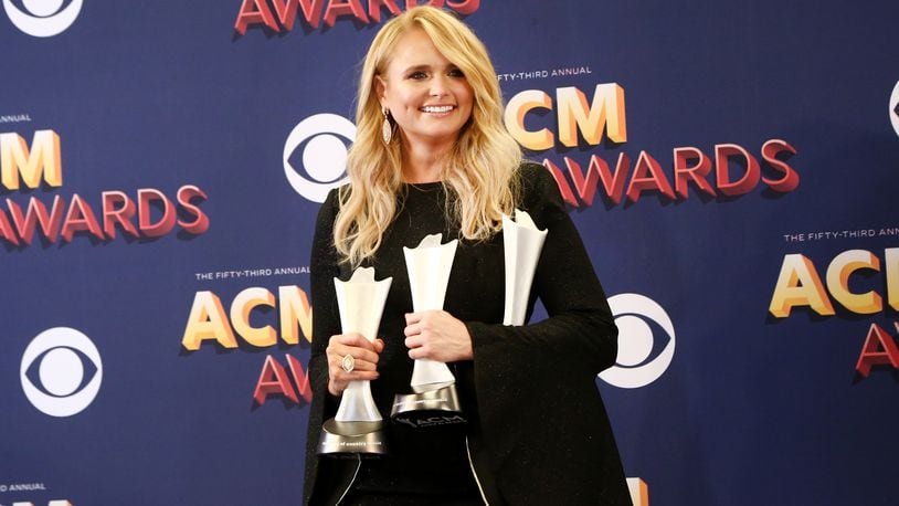 LAS VEGAS, NV - APRIL 15:  Miranda Lambert, winner of the Female Vocalist of the Year award and Song of the Year award for 'Tin Man,' poses in the press room during the 53rd Academy of Country Music Awards at MGM Grand Garden Arena on April 15, 2018 in Las Vegas, Nevada.  (Photo by Tommaso Boddi/Getty Images)