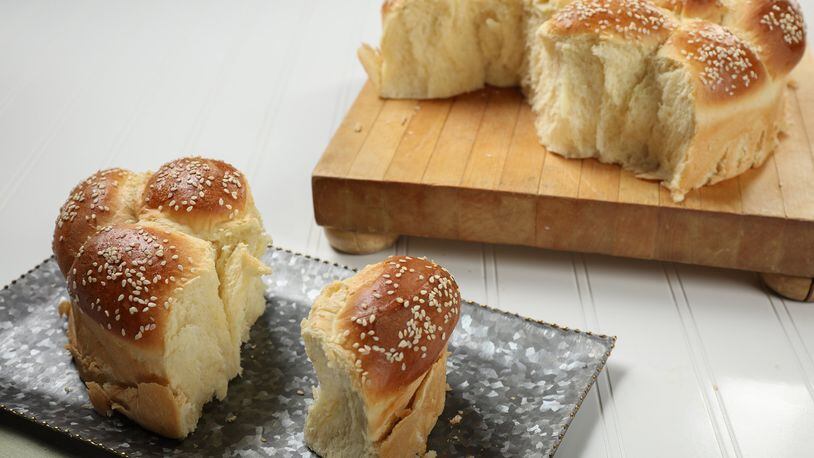The egg bread dough makes pull-apart challah, shown here, or Parker House rolls. The choice is up to you; food styling by Joan Moravek. (Abel Uribe/Chicago Tribune/TNS)